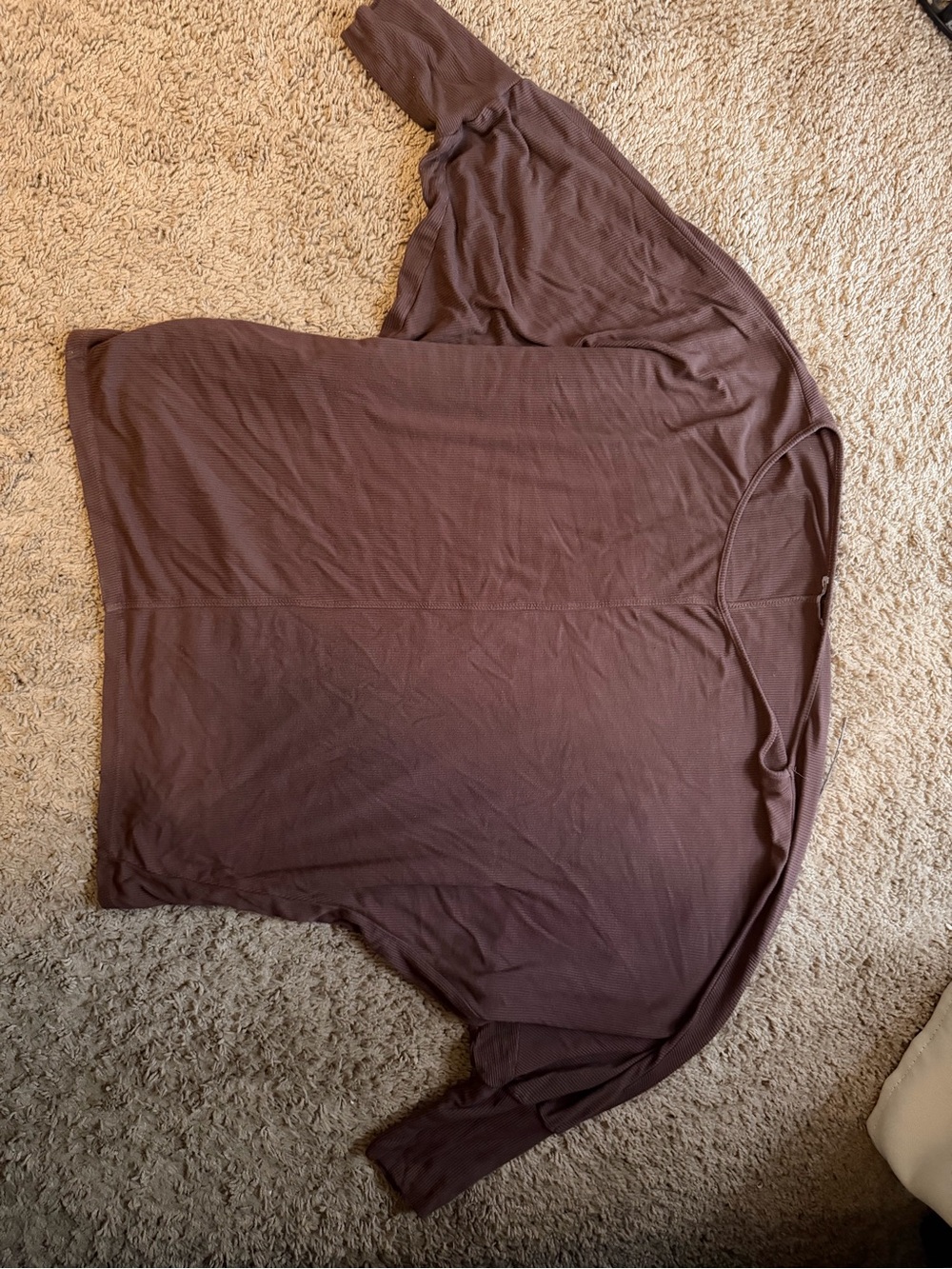 Sweet Romeo Brown Ribbed Women's Top